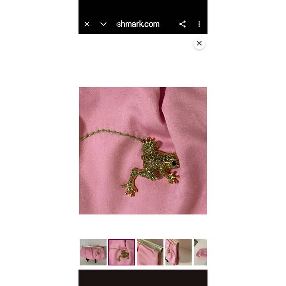 Lilly Pulitzer Gemstone Frog Framed Clutch With Chain - Picture 3 of 6